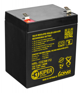 Аккумуляторная батарея Kiper HRL-1223W F2 12V/5.8Ah