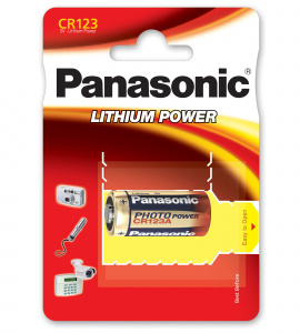 Элемент питания 3V CR123A Panasonic Lithium 1BP