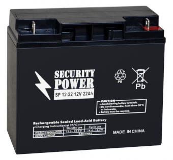 картинка Аккумуляторная батарея Security Power SP 12-22 12V/22Ah от Кипер Трэйд