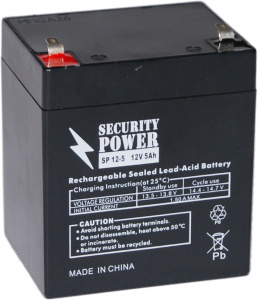 картинка Аккумуляторная батарея Security Power SP 12-5 F1 12V/5Ah от Кипер Трэйд