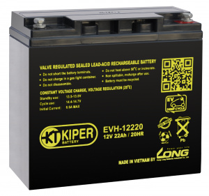 картинка Аккумуляторная батарея Kiper EVH-12220 12V/22Ah от Кипер Трэйд