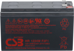 Аккумуляторная батарея CSB HR 1224W F2 12V/6.4Ah Slim