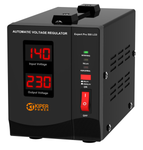 картинка Стабилизатор напряжения Kiper Power Expert Pro 500 LCD (500VA/300W) от Кипер Трэйд