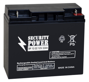 картинка Аккумуляторная батарея Security Power SP 12-22 12V/22Ah от Кипер Трэйд