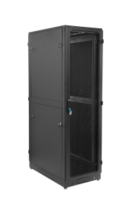 картинка Шкаф серверный напольный 42U (600x1000) дверь перфорированн 2шт цв черн ШТК-М-42.6.10-44АА-9005 от Кипер Трэйд