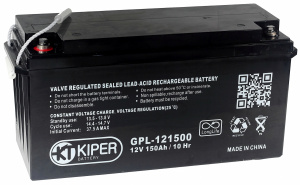 картинка Аккумуляторная батарея Kiper GPL-121500 12V/150Ah от Кипер Трэйд