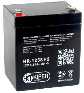 картинка Аккумуляторная батарея Kiper HR-1258 F2 12V/5.8Ah от Кипер Трэйд