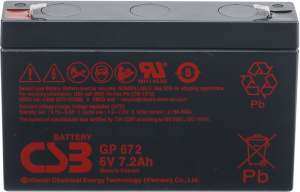 Аккумуляторная батарея CSB GP 672 F1 6V/7.2Ah (8.4Ah)