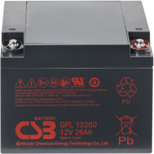 Аккумуляторная батарея CSB GPL 12260 12V/26Ah