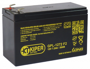 картинка Аккумуляторная батарея Kiper GPL-1272 F2 12V/7.2Ah от Кипер Трэйд