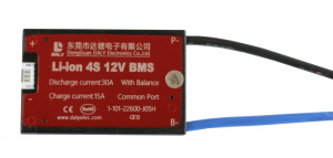 Плата BMS Li-Ion 4S30A 12V 30A