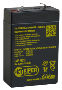 картинка Аккумуляторная батарея Kiper GP-628 F1 6V/2.8Ah от Кипер Трэйд
