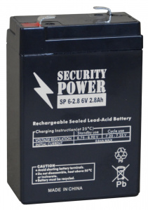 картинка Аккумуляторная батарея Security Power SP 6-2,8 F1 6V/2.8Ah от Кипер Трэйд