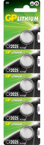 картинка Элемент питания 3V CR2025 GP Lithium 5BP от Кипер Трэйд