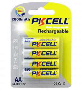 картинка Аккумуляторная батарея АА/R06 1,2V/2800mAh PKCELL 4BP от Кипер Трэйд