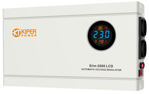 картинка Стабилизатор напряжения Kiper Power Slim 2000 LCD (2000VA/1200W) от Кипер Трэйд