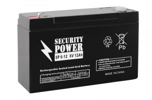 картинка Аккумуляторная батарея Security Power SP 6-12 F1 6V/12Ah от Кипер Трэйд