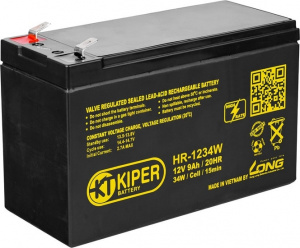 картинка Аккумуляторная батарея Kiper HR-1234W F2 12V/9Ah от Кипер Трэйд