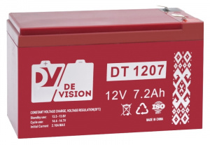 картинка Аккумуляторная батарея DE.Vision DT 1207 F2 12V/7.2Ah от Кипер Трэйд