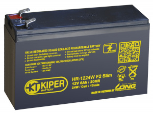 картинка Аккумуляторная батарея Kiper HR-1224W F2 Slim 12V/6Ah от Кипер Трэйд