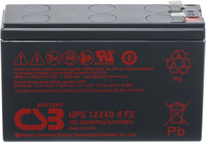 картинка Аккумуляторная батарея CSB UPS 12240 6 F2 12V/5Ah Slim от Кипер Трэйд