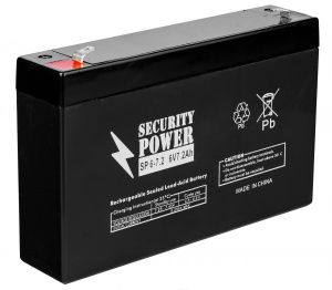 картинка Аккумуляторная батарея Security Power SP 6-7,2 F1 6V/7.2Ah от Кипер Трэйд