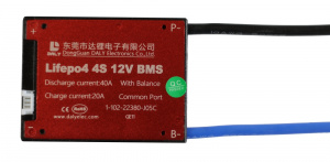 Плата BMS LiFePO4 4S40A 12V 40A