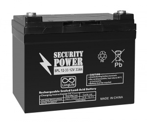картинка Аккумуляторная батарея Security Power SPL 12-33 12V/33Ah от Кипер Трэйд