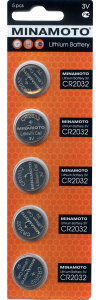 картинка Элемент питания 3V CR2032 MINAMOTO Lithium 5BP от Кипер Трэйд