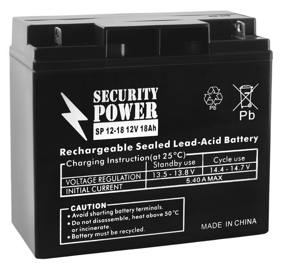  батарея Security Power SP 12-18 12V/18Ah, SP серия .