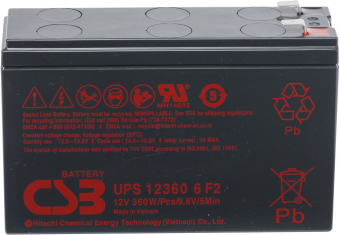 картинка Аккумуляторная батарея CSB UPS 12360 6 F2F1 12V/7.5Ah Slim от Кипер Трэйд