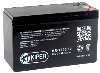 картинка Аккумуляторная батарея Kiper HR-1290 F2 12V/9Ah от Кипер Трэйд