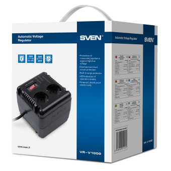Стабилизатор напряжения SVEN AVR VR-V1000 (500W)
