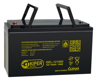 картинка Аккумуляторная батарея гелевая Kiper GEL-121000 12V/100Ah от Кипер Трэйд