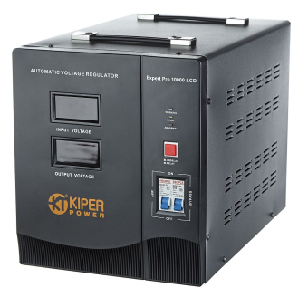 картинка Стабилизатор напряжения Kiper Power Expert Pro 10000 LCD (10000VA/6000W) от Кипер Трэйд