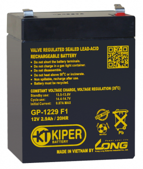 картинка Аккумуляторная батарея Kiper GP-1229 F1 12V/2.9Ah от Кипер Трэйд