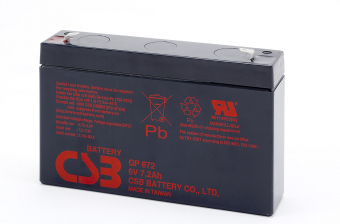 картинка Аккумуляторная батарея CSB GP 672 F1 6V/7.2Ah (8.4Ah) от Кипер Трэйд