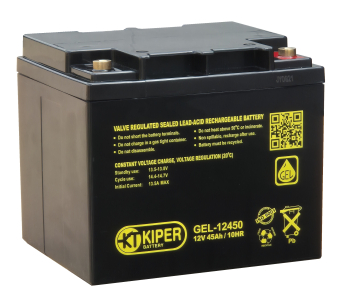картинка Аккумуляторная батарея гелевая Kiper GEL-12450 12V/45Ah от Кипер Трэйд
