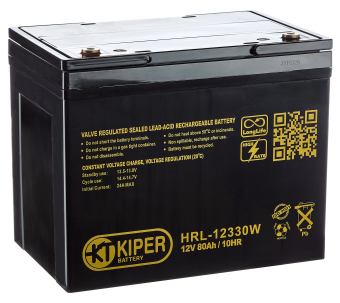 картинка Аккумуляторная батарея Kiper HRL-12330W 12V/80Ah от Кипер Трэйд