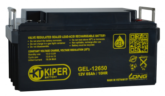 картинка Аккумуляторная батарея гелевая Kiper GEL-12650 12V/65Ah от Кипер Трэйд