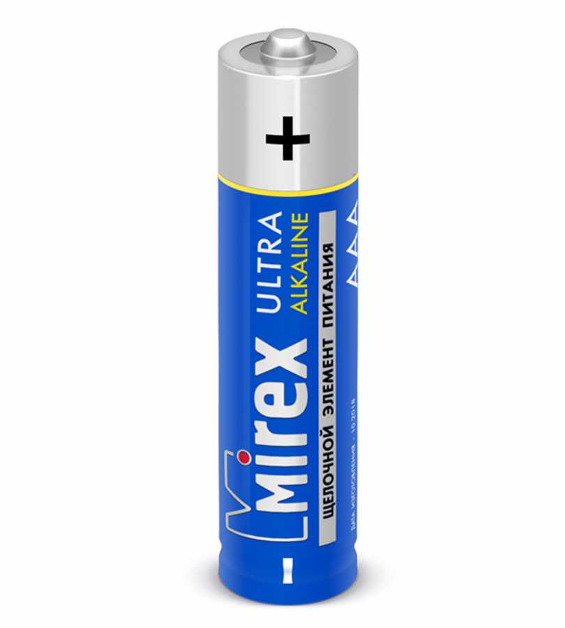 Элемент питания 1,5V AAA/LR03 Mirex Alkaline 4SH, Элементы питания .