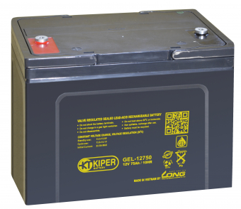Аккумуляторная батарея гелевая Kiper GEL-12750 12V/75Ah