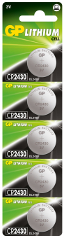картинка Элемент питания 3V CR2430 GP Lithium 5BP от Кипер Трэйд