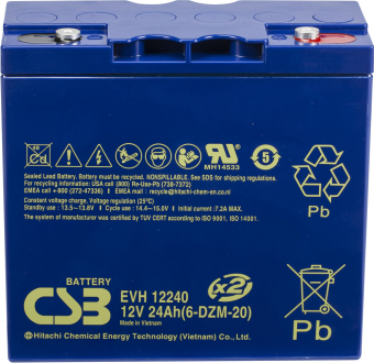 картинка Аккумуляторная батарея CSB EVH 12240 12V/24Ah от Кипер Трэйд