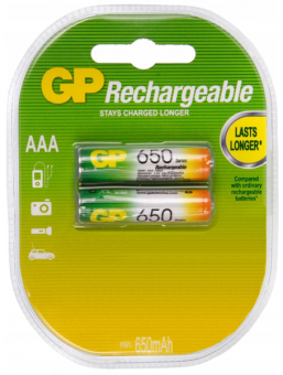 Аккумуляторная батарея AAA/HR03 1,2V/650mAh GP 2BP