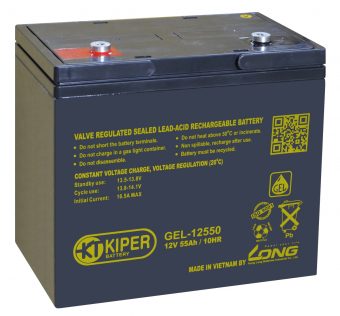 Аккумуляторная батарея гелевая Kiper GEL-12550 12V/55Ah