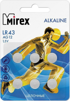 картинка Элемент питания Mirex AG12/LR43 1,5V от Кипер Трэйд