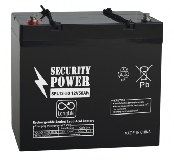 картинка Аккумуляторная батарея Security Power SPL 12-50 12V/50Ah от Кипер Трэйд