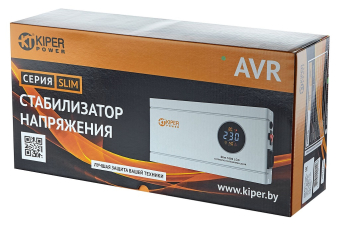 картинка Стабилизатор напряжения Kiper Power Slim 500 LCD (500VA/300W) от Кипер Трэйд