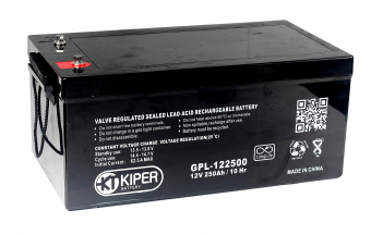 картинка Аккумуляторная батарея Kiper GPL-122500 12V/250Ah от Кипер Трэйд